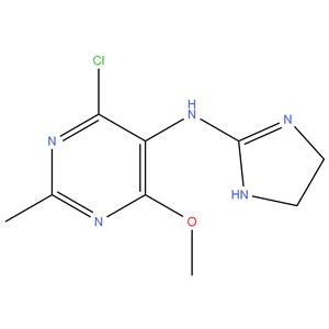 4-Chloro-N-(4,5-dihydro-1H-imidazol-2-yl)-6-methoxy- 2-methyl-5-pyrimidinamine