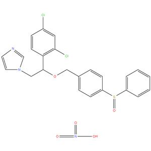 Fenticonazole Nitrate EP Impurity B
1-(2-(2,4-dichlorophenyl)-2-((4-(phenylsulfinyl)benzyl)oxy)ethyl)
-1H-imidazole nitrate
