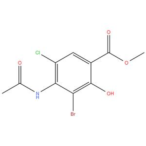 Methyl 3-bromo-5-chloro-4-acetamido-2-hydroxybenzoate