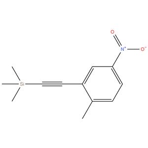 trimethyl ( ( 2 - methyl - 5 - nitrophenyl ) ethynyl ) silane