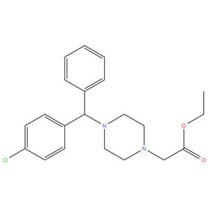 Cetirizine EP Impurity  Ethyl Ester
(RS)-2-[4-[(4-Chlorophenyl)phenylmethyl] piperazin-1-yl]acetic acid ethyl ester