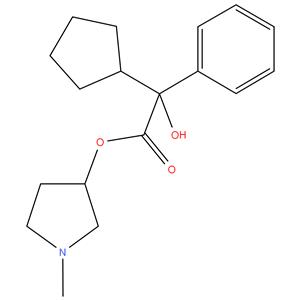 1-Methylpyrrolidin-3-yl 2-cyclopentyl-2-hydroxy-2- phenylacetate