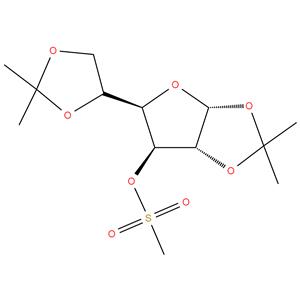 (3aR,5R,6R,6aS)-5-(2,2-dimethyl-1,3-dioxolan-4-yl)-2,2-dimethyltetrahydrofuro[3,2-d][1,3]dioxol-6-yl methanesulfonate