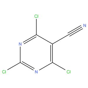 2,4,6-tri chloro 5-cyano pyrimidine