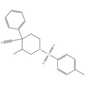 3-Methyl-4-phenyl-1-(toluene-4-sulfonyl)-piperidine-4-carbonitrile