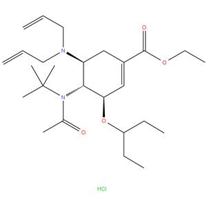 (3R,4R,5S)-4-N-Acetyl(1,1-dimethylethyl)amino-5-N,Ndiallylamino-3-(1-ethylpropoxy)-1-cyclohexene-1-
carboxylic acid ethyl ester monohydrochloride