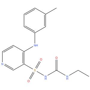 N- ( ethylcarbamoyl ) -4- ( m - tolylamino ) pyridine - 3 - sulfonamide