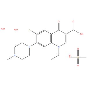 Pefloxacin methanesulfonate dihydrate