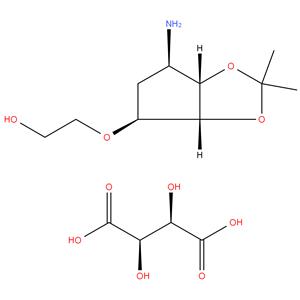 Ticagrelor Intermediates 3-Carboxy-2,3-dihydroxy-propionate6-(2-hydroxy-ethoxy)-2,2-dimethyl-tetrahydro-cyclopenta[1,3]dioxol-4-