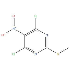 4,6-DICHLORO-2-(METHYLSULFANYL)-5-NITROPYRIMIDINE