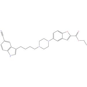 Ethyl 5-(4-(4-(5-cyano-1H-indol-3-yl)butyl)piperazin-1-yl)benzofuran-2-carboxylate