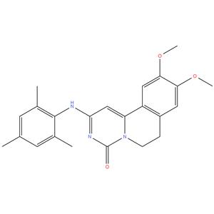 6,7-Dihydro-9,10-dimethoxy-2-[(2,4,6-
trimethylphenyl)amino]-4H-pyrimido[6,1-a]isoquinolin-
4-one