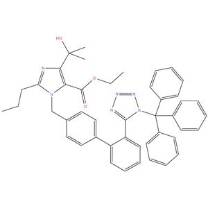 Olmesartan ethyl ester N-1 trityl analog
