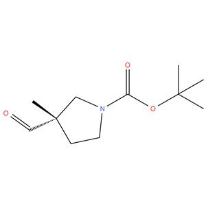 tert - butyl ( S ) -3 - formyl - 3 - methylpyrrolidine - 1 - carboxylate