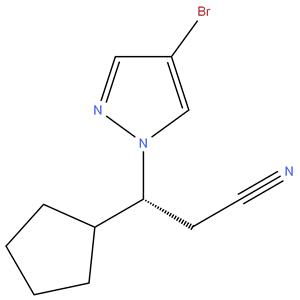 (3R)-3-(4-bromo-1H-pyrazol-1-yl)-3-cyclopentylpropanenitrile