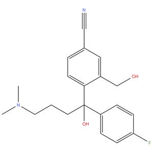 4-[(4’-Dimethyl amino)-1-(4”-fluorophenyl)-1-hydroxy butyl]-3-(hydroxy methyl) benzonitrile