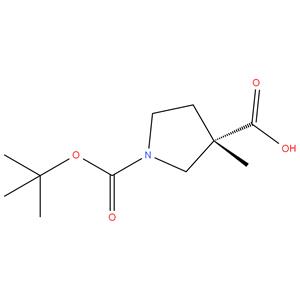 ( S ) -1- ( tert - butoxycarbonyl ) -3 - methylpyrrolidine - 3 - carboxylic acid