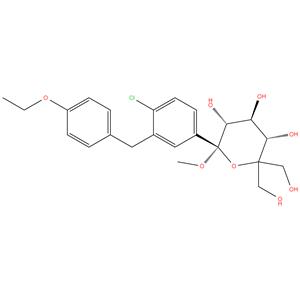 (2S,3R,4S,5S)-2-(4-chloro-3-(4-ethoxybenzyl)phenyl)-6,6-bis(hydroxymethyl)-2-methoxytetrahydro-2H-pyran-3,4,5-triol