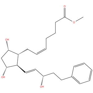 (5Z)-Methyl 7-((1R,2R,3R,5S)-3,5-dihydroxy-2-((S,E)-3- hydroxy-5-phenylpent-1-enyl)cyclopentyl)hept-5- enoate; (Bimatoprost acid methyl ester)