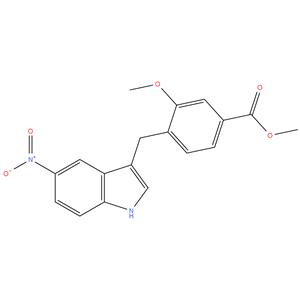 2- ( 2,4 - dimethoxyphenyl ) -2- ( 5 - nitro - 1H - indol - 3 - yl ) acetic acid