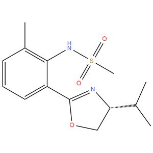 (N-[2-[(4R)-4,5-dihydro-4-(1-methylethyl)2-oxazolyl]6-methylphenyl]Methanesulfonamide)