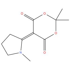 (2,2-dimethyl-5-(1-methylpyrrolidin-2-ylidene)-1,3-dioxane-4,6-dione)