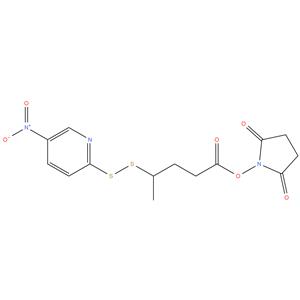 2,5-dioxopyrrolidin-1-yl 4-((5-nitropyridin-2-yl) disulfanyl) pentanoate