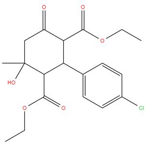 2-(4-Chlorophenyl)-4-hydroxy-4-methyl-6-oxo-1,3-Cyclohexanedicarboxylic Acid Diethyl Ester