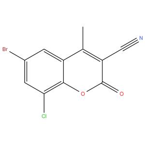 6-Bromo-8-chloro-3-cyano-4-methylcoumarin
