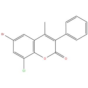 6-Bromo-8-Chloro-4-Methyl-3-Phenyl Coumarin