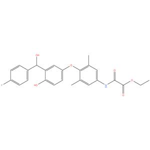 ethyl 2-((4-(3-((4-fluorophenyl)(hydroxy)methyl)-4-hydroxyphenoxy)-3,5-dimethylphenyl)amino)-2-oxoacetate; (Axitirome)