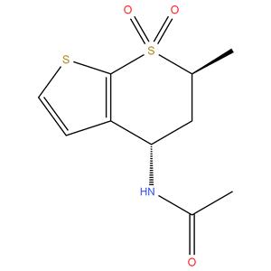 N-[(4S,6S)-6-Methyl-7,7-dioxido-5,6-dihydro-4H-thieno[2,3-b]thiopyran-4-yl]acetamide
