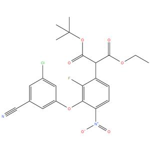 1,1-dimethylethyl ethyl {3-[(3-chloro-5-cyanophenyl)oxy]-2-fluoro-4-nitrophenyl} propanedioate