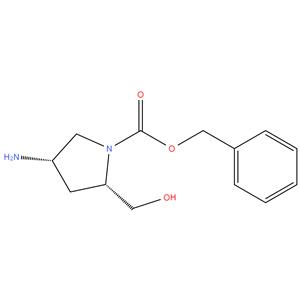 benzyl ( 2S , 4S ) -4 - amino - 2- ( hydroxymethyl ) pyrrolidine - 1 - carboxylate