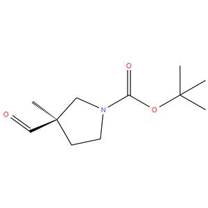 tert - butyl ( R ) -3 - formyl - 3 - methylpyrrolidine - 1 - carboxylate