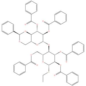 B - D - Glucopyranoside , ethyl 4-0
- [ 2,3 - di - O -benzoyl - 4,6-0 - [ ( R
) -phenylmethylene ] -ß - D - gluco
pyranosyl ] -1 - thio- , tribenzoate