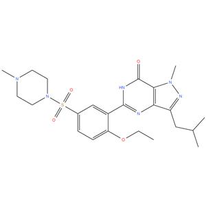 5-[2-Ethoxy-5[(4-methylpiperazin-1-yl)sulfonyl]phenyl]-1-methyl-3-(2-methylpropyl)-6,7-dihydro-1H-pyrazol[4,3-d]pyrimidin-7-one