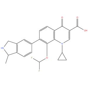 1-Cyclopropyl-8-(difluoromethoxy)-7-(1R)-2,3-dihydro-1-methyl-1H-isoindol-5-yl]-1,4-dihydro-4-oxo-3-quinoline carboxylic acid