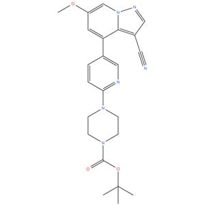 1-Piperazinecarboxylic acid, 4-[5-(3-cyano-6-methoxypyrazolo[1,5-a]pyridin-4-yl)-2-pyridinyl]-, 1,1-dimethylethyl ester
