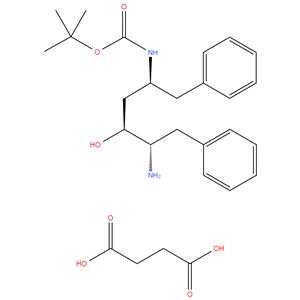 (2s,3s,5s)-5-tert-butyloxycarbonylamino-2-amino-3-hydroxy-1,6-diphenylhexane succinate