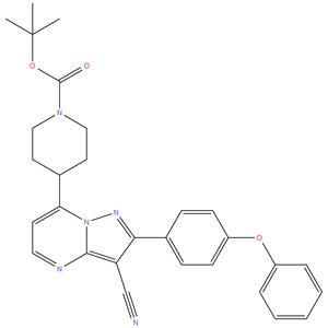 tert-butyl 4-(3-cyano-4,5,6,7-tetrahydro-2-(4-phenoxyphenyl)pyrazolo[1,5-a]pyrimidin-7-yl)piperidine-1-carboxylate