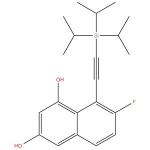 7-fluoro-8-{2-[tris(propan-2-yl)silyl]ethynyl}naphthalene- 1,3-diol