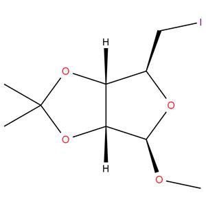 Methyl 5-deoxy-5-iodo-2,3-O-isopropylidene-beta-D-ribofuranoside