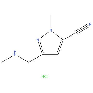 1-Methyl-3-[(methylamino)methyl]-1H-pyrazole-5-carbonitrile hydrochloride