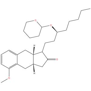 1,3,3a,4,9,9a-hexahydro-5-methoxy-1-[(3S)-3-[(tetrahydro-2H-pyran-2-yl)oxy]octyl]-2H-benz[f]inden-2-one