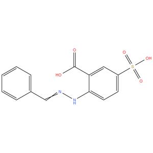 2-(N'-Benzylidene-hydrazino)-5-sulfo-benzoic acid
