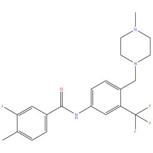 3-Iodo-4-methyl-N-[4-[(4-methyl-1-piperazinyl) methyl]-3-(trifluoromethyl)phenyl] benzamide