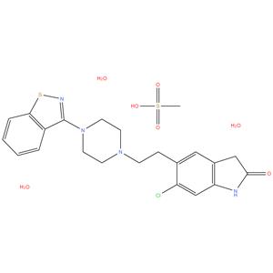 Ziprasidone mesylate trihydrate