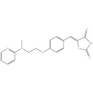 (5Z)-5-[[4-[2-(methyl-2-pyridinylamino)ethoxy]-phenyl]methylene]-2,4-thiazolidinedione