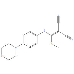 2-((Methylthio)((4-morpholinophenyl)amino)methylene)malononitrile